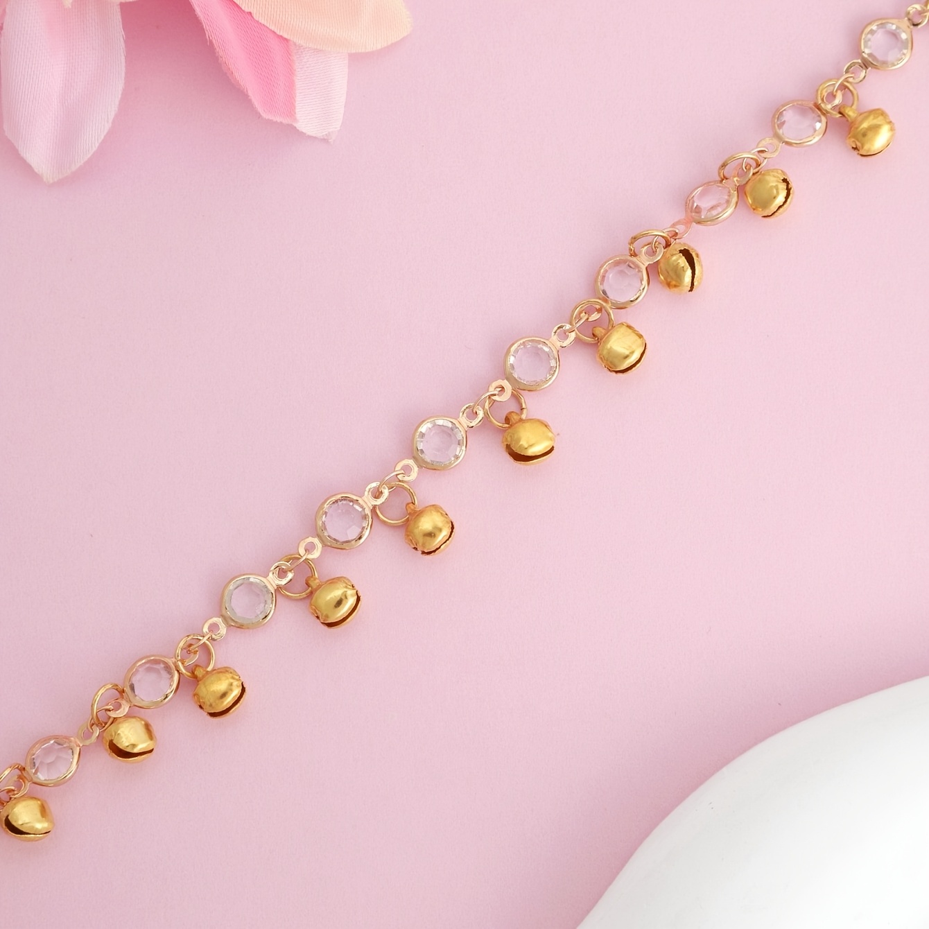 Women's Water Small Bell Tassel Anklet, Everyday Wear